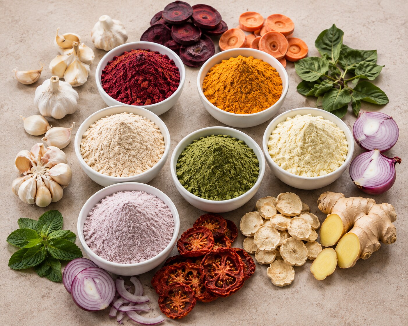 Dehydrated vegetable powders from Tharun Enterprises