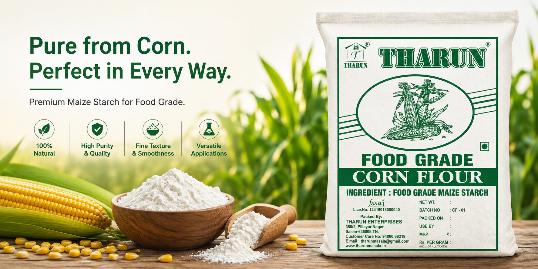 Food Grade Maize Starch by Tharun Enterprises